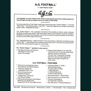 A.G. Football - Alvin G. and Company - 1992 - F2